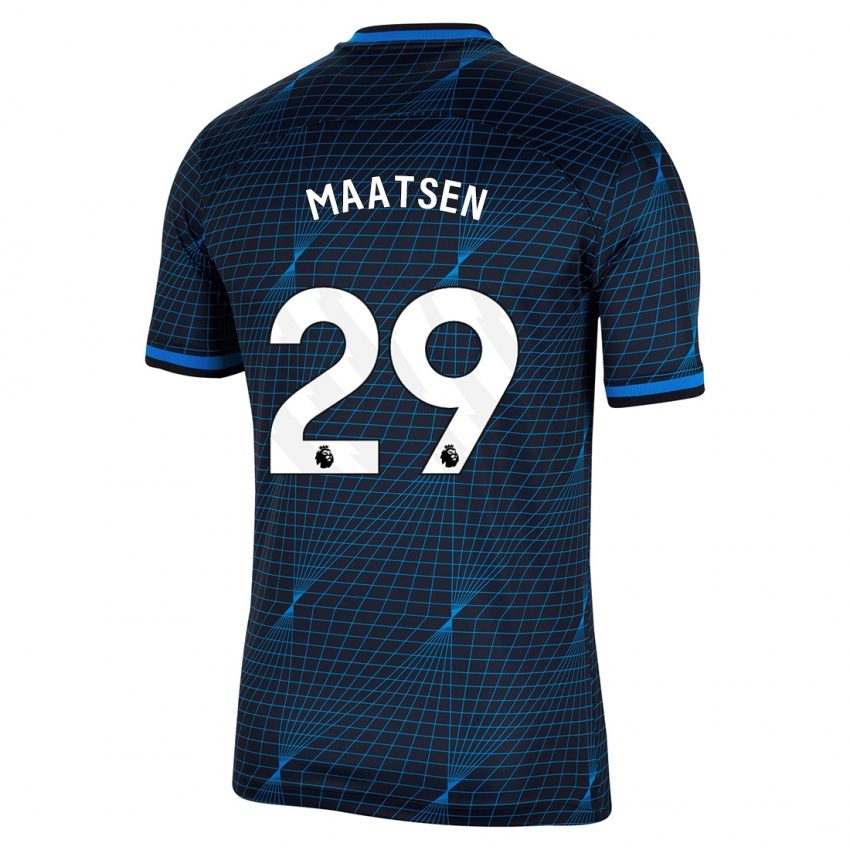 Uomo Maglia Ian Maatsen #29 Blu Scuro Kit Gara Away 2023/24 Maglietta