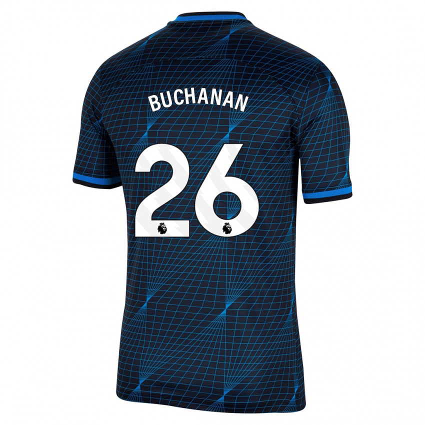Uomo Maglia Kadeisha Buchanan #26 Blu Scuro Kit Gara Away 2023/24 Maglietta