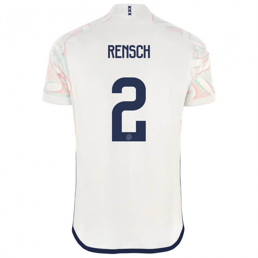 Uomo Maglia Devyne Rensch #2 Bianco Kit Gara Away 2023/24 Maglietta