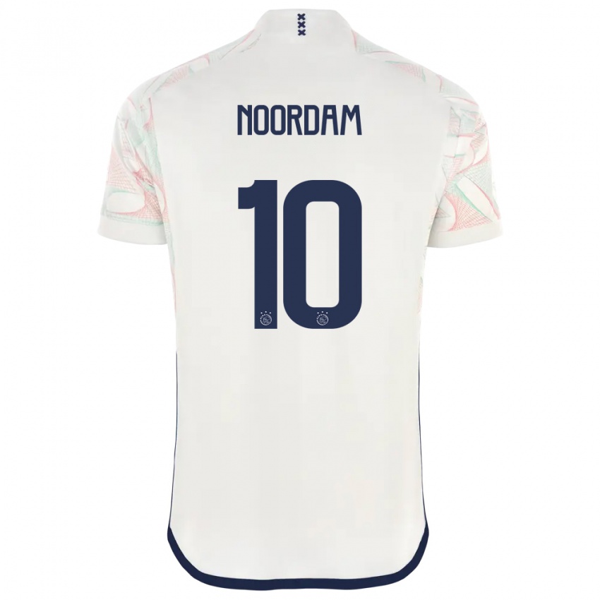 Uomo Maglia Nadine Noordam #10 Bianco Kit Gara Away 2023/24 Maglietta