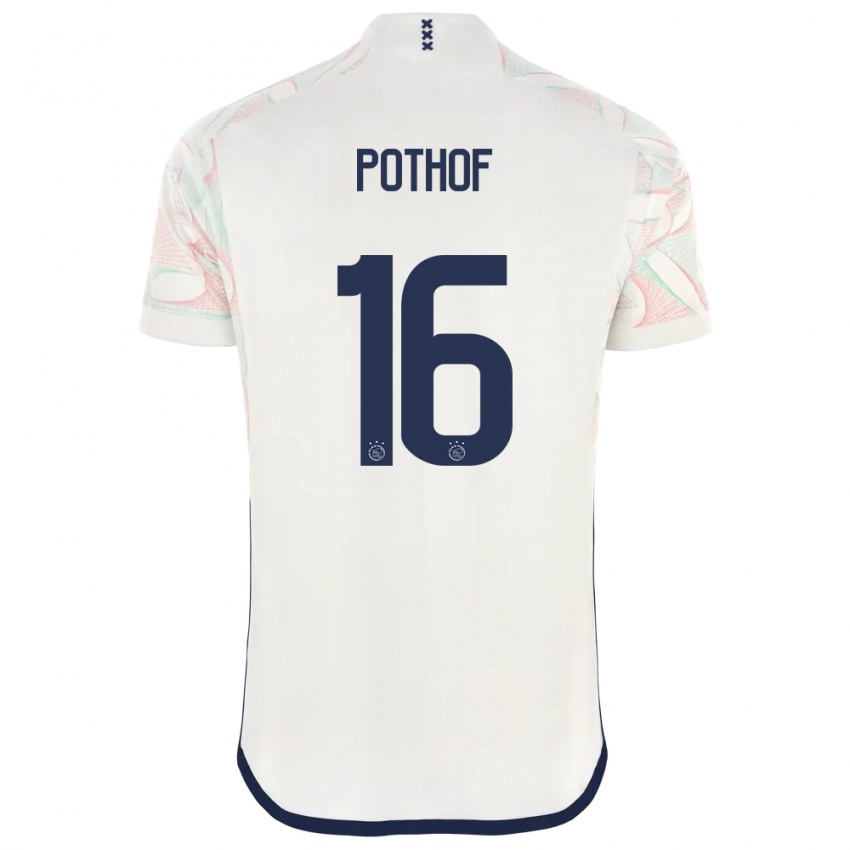 Uomo Maglia Isa Pothof #16 Bianco Kit Gara Away 2023/24 Maglietta