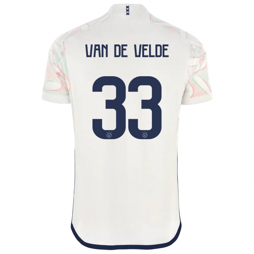 Uomo Maglia Jonna Van De Velde #33 Bianco Kit Gara Away 2023/24 Maglietta