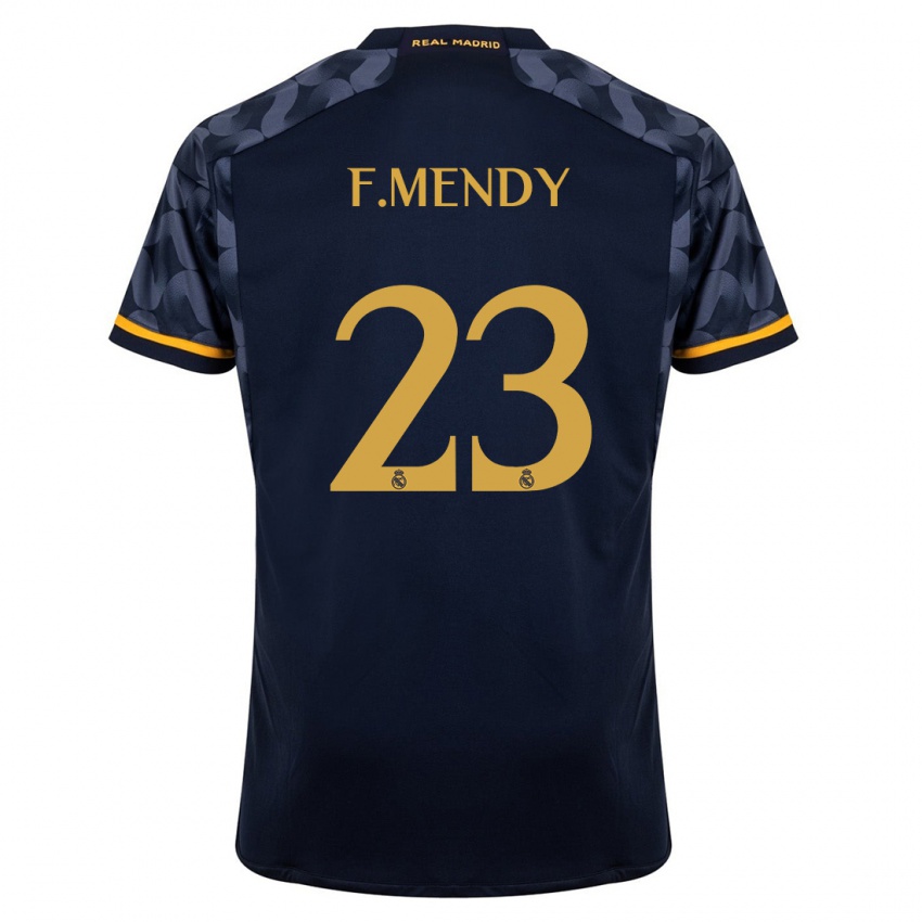 Uomo Maglia Ferland Mendy #23 Blu Scuro Kit Gara Away 2023/24 Maglietta