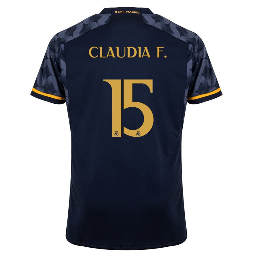 Uomo Maglia Claudia Florentino #15 Blu Scuro Kit Gara Away 2023/24 Maglietta