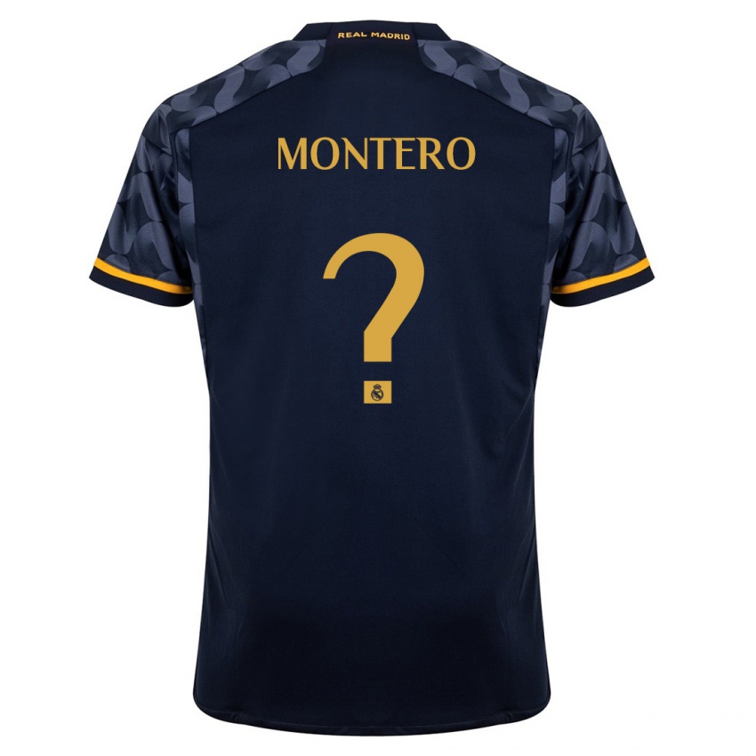 Uomo Maglia Ruben Montero #0 Blu Scuro Kit Gara Away 2023/24 Maglietta