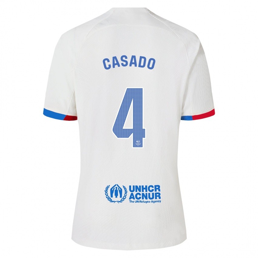 Uomo Maglia Marc Casado #4 Bianco Kit Gara Away 2023/24 Maglietta