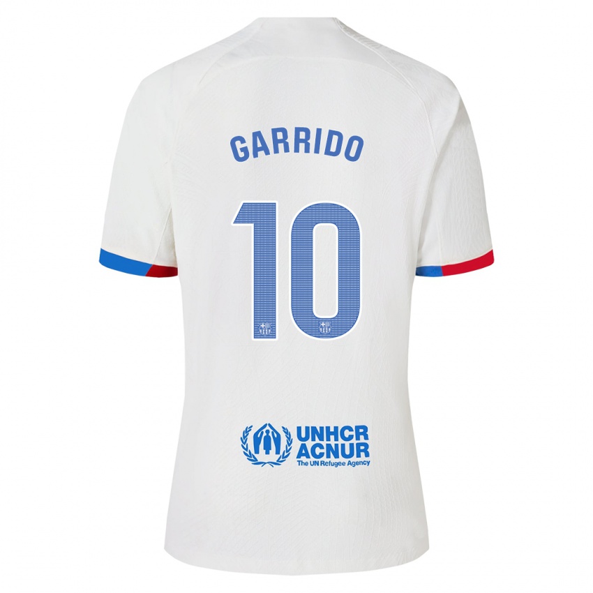 Uomo Maglia Aleix Garrido #10 Bianco Kit Gara Away 2023/24 Maglietta