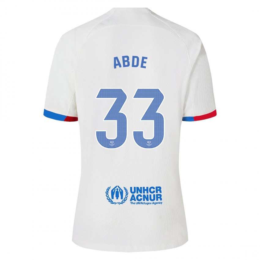 Uomo Maglia Ez Abde #33 Bianco Kit Gara Away 2023/24 Maglietta