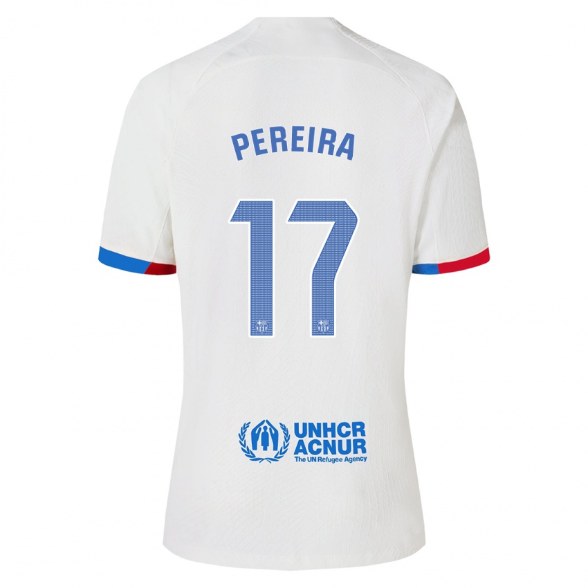 Uomo Maglia Andrea Pereira #17 Bianco Kit Gara Away 2023/24 Maglietta