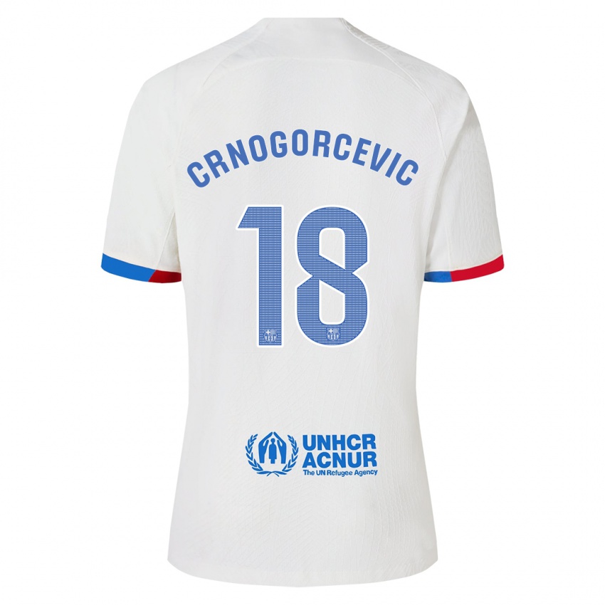 Uomo Maglia Ana-Maria Crnogorcevic #18 Bianco Kit Gara Away 2023/24 Maglietta