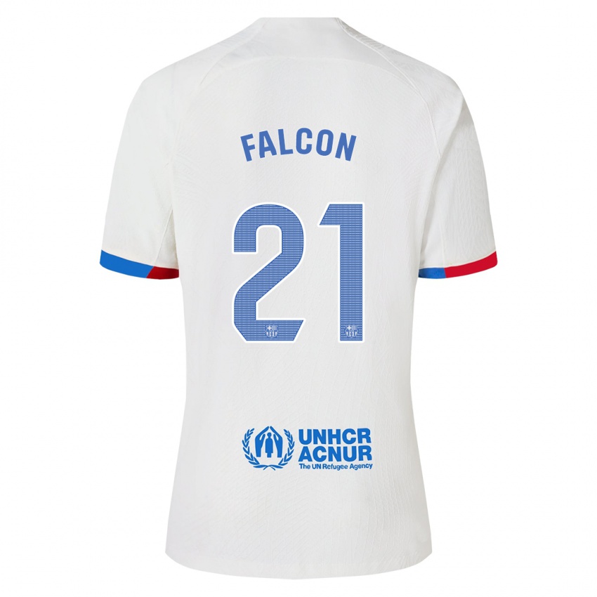 Uomo Maglia Andrea Falcon #21 Bianco Kit Gara Away 2023/24 Maglietta