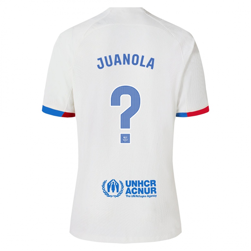Uomo Maglia Mika Juanola #0 Bianco Kit Gara Away 2023/24 Maglietta