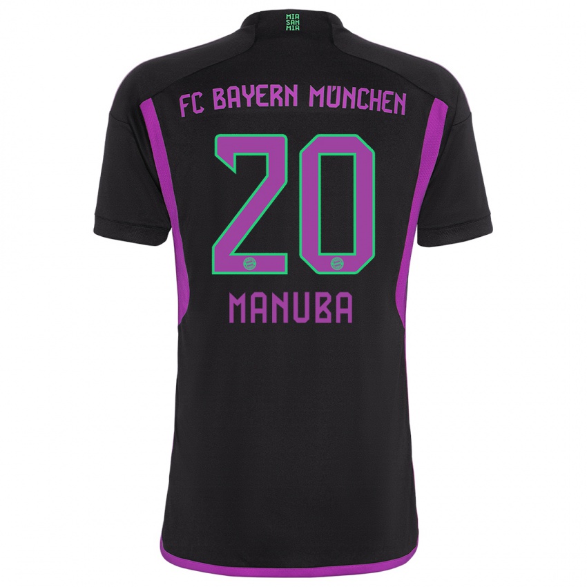 Uomo Maglia Vincent Manuba #20 Nero Kit Gara Away 2023/24 Maglietta