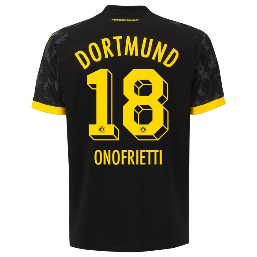 Uomo Maglia Vincenzo Onofrietti #18 Nero Kit Gara Away 2023/24 Maglietta