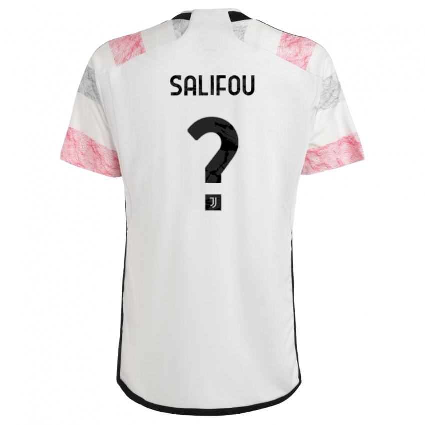 Uomo Maglia Dikeni Salifou #0 Bianco Rosa Kit Gara Away 2023/24 Maglietta