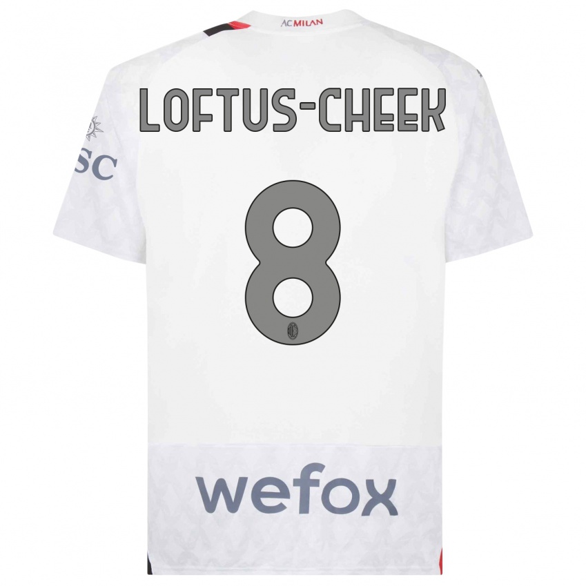 Uomo Maglia Ruben Loftus-Cheek #8 Bianco Kit Gara Away 2023/24 Maglietta