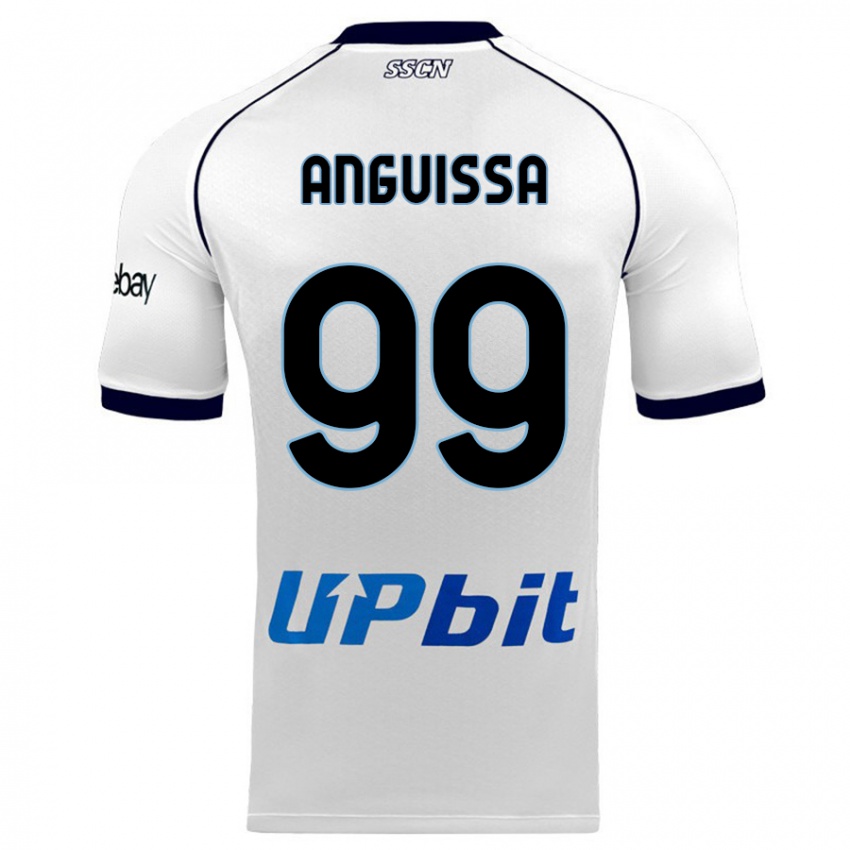 Uomo Maglia Andre Zambo Anguissa #99 Bianco Kit Gara Away 2023/24 Maglietta