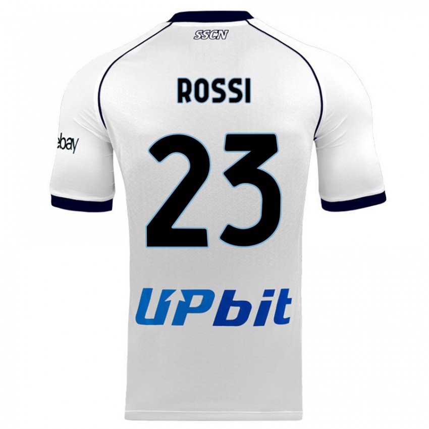 Uomo Maglia Leonardo Rossi #23 Bianco Kit Gara Away 2023/24 Maglietta