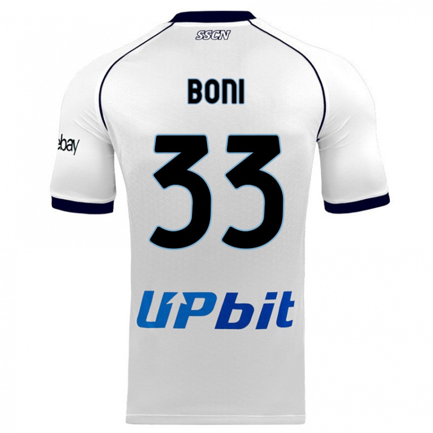 Uomo Maglia Landry Boni #33 Bianco Kit Gara Away 2023/24 Maglietta