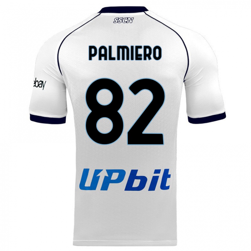 Uomo Maglia Luca Palmiero #82 Bianco Kit Gara Away 2023/24 Maglietta