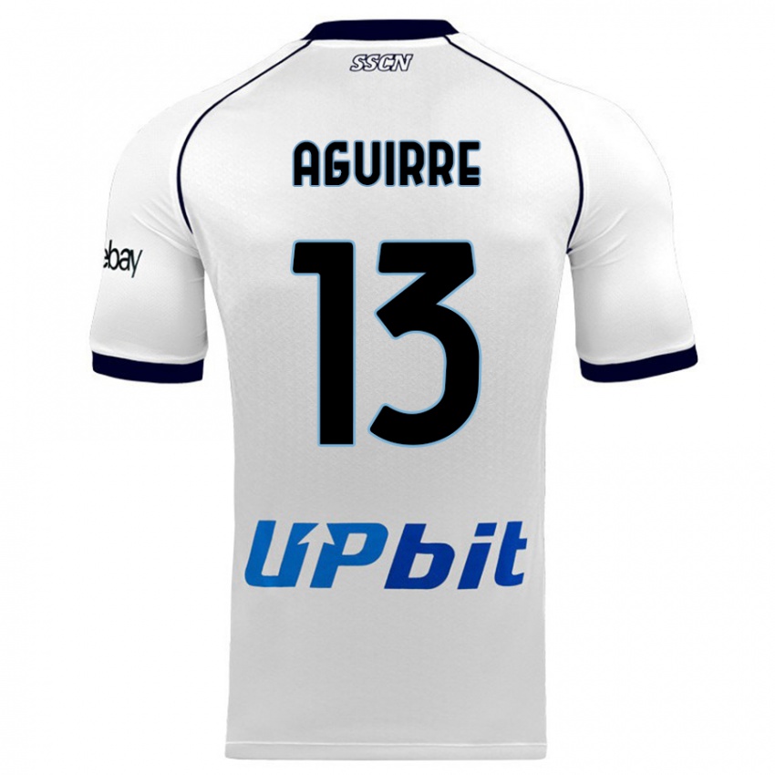Uomo Maglia Yolanda Aguirre #13 Bianco Kit Gara Away 2023/24 Maglietta