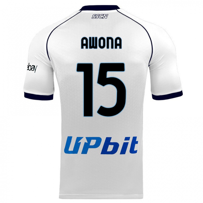 Uomo Maglia Aurelle Awona #15 Bianco Kit Gara Away 2023/24 Maglietta