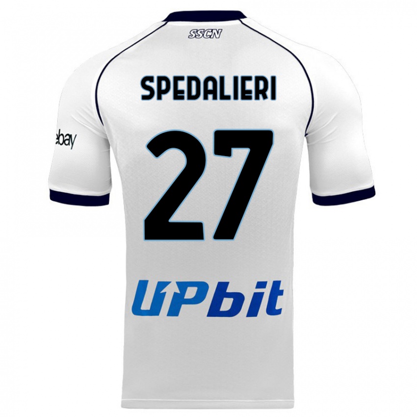 Uomo Maglia Johnatan Andrea Spedalieri #27 Bianco Kit Gara Away 2023/24 Maglietta
