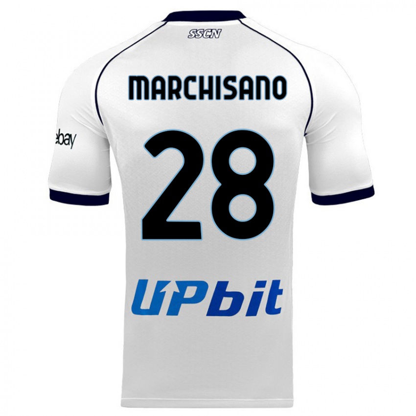 Uomo Maglia Matteo Marchisano #28 Bianco Kit Gara Away 2023/24 Maglietta