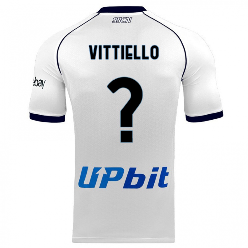 Uomo Maglia Antonio Vittiello #0 Bianco Kit Gara Away 2023/24 Maglietta