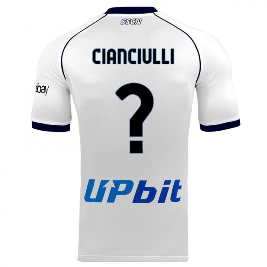 Uomo Maglia Antonio Cianciulli #0 Bianco Kit Gara Away 2023/24 Maglietta