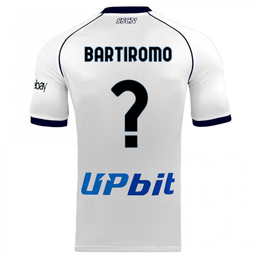 Uomo Maglia Niccolo Bartiromo #0 Bianco Kit Gara Away 2023/24 Maglietta