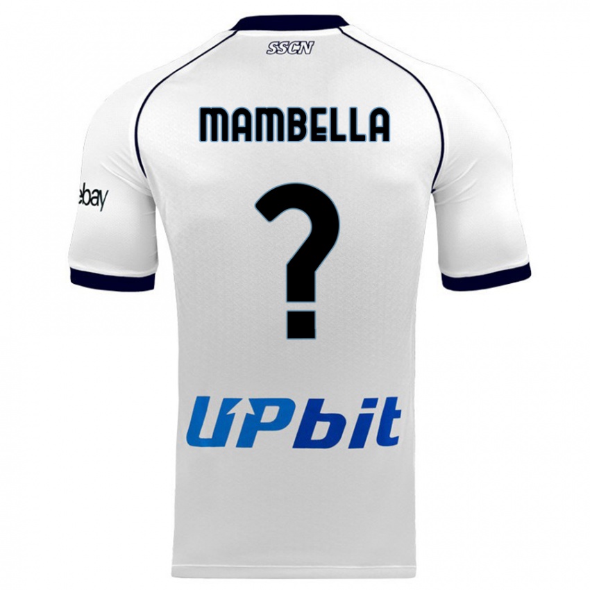Uomo Maglia Andrea Mambella #0 Bianco Kit Gara Away 2023/24 Maglietta