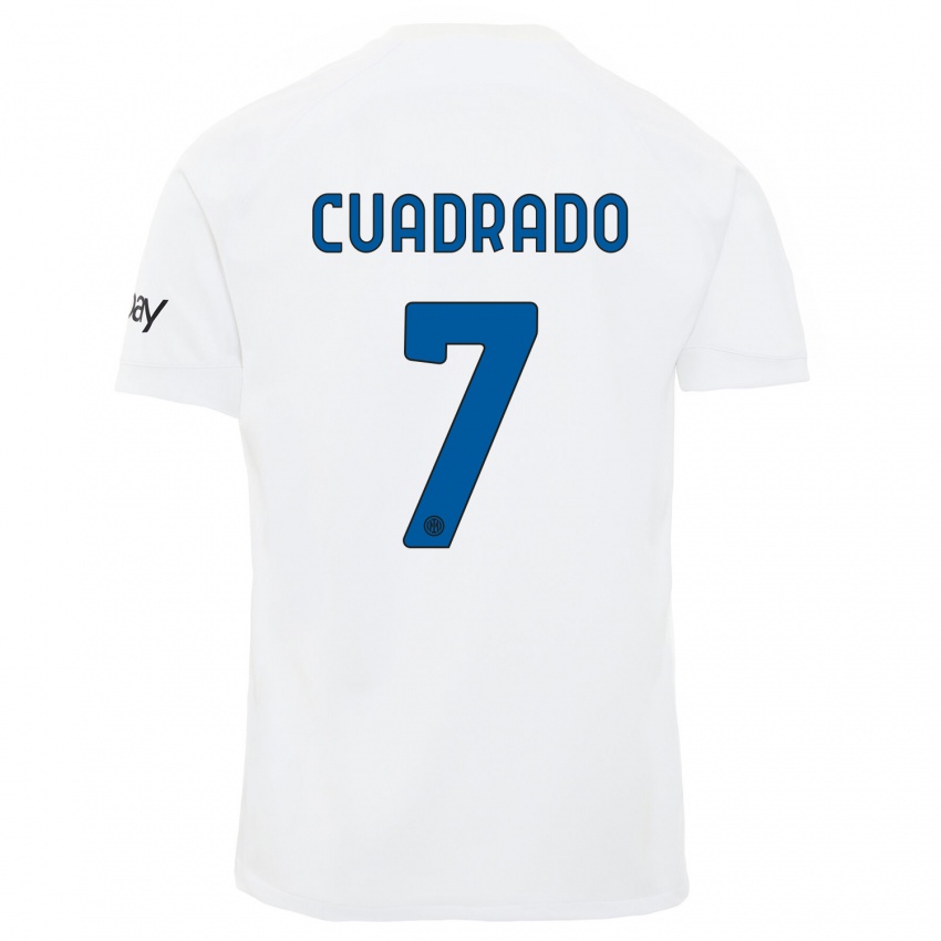 Uomo Maglia Juan Cuadrado #7 Bianco Kit Gara Away 2023/24 Maglietta