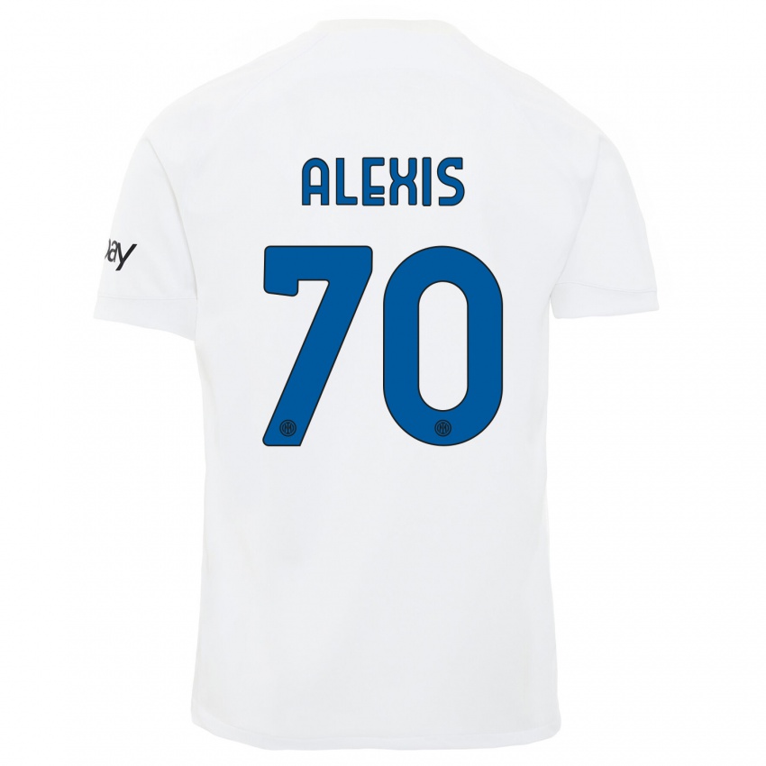 Uomo Maglia Alexis Sanchez #70 Bianco Kit Gara Away 2023/24 Maglietta