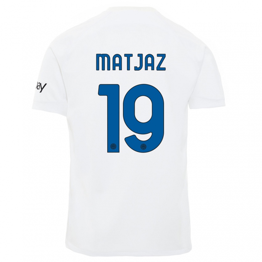 Uomo Maglia Samo Matjaz #19 Bianco Kit Gara Away 2023/24 Maglietta