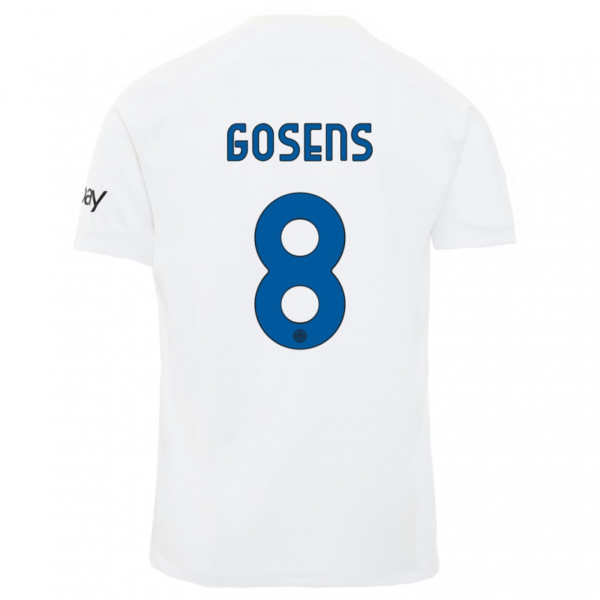 Uomo Maglia Robin Gosens #8 Bianco Kit Gara Away 2023/24 Maglietta