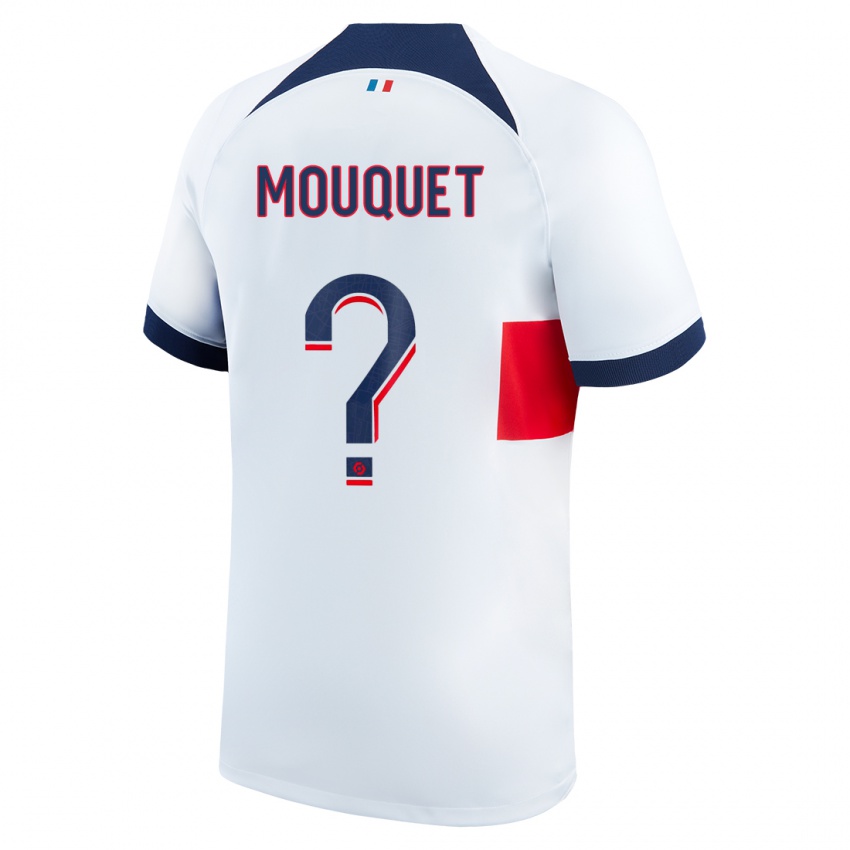 Uomo Maglia Louis Mouquet #0 Bianco Kit Gara Away 2023/24 Maglietta