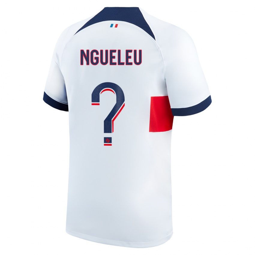 Uomo Maglia Soufiya Ngueleu #0 Bianco Kit Gara Away 2023/24 Maglietta