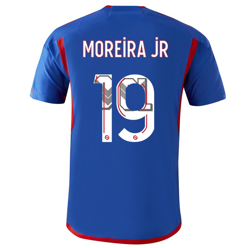 Uomo Maglia Diego Moreira #0 Blu Rosso Kit Gara Away 2023/24 Maglietta