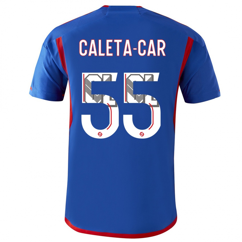 Uomo Maglia Duje Caleta-Car #55 Blu Rosso Kit Gara Away 2023/24 Maglietta