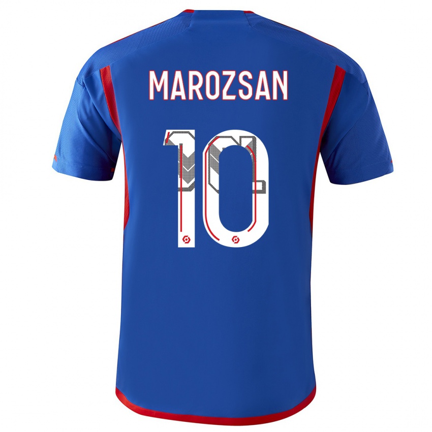 Uomo Maglia Dzsenifer Marozsan #10 Blu Rosso Kit Gara Away 2023/24 Maglietta
