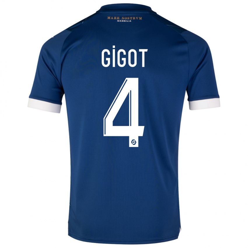 Uomo Maglia Samuel Gigot #4 Blu Scuro Kit Gara Away 2023/24 Maglietta