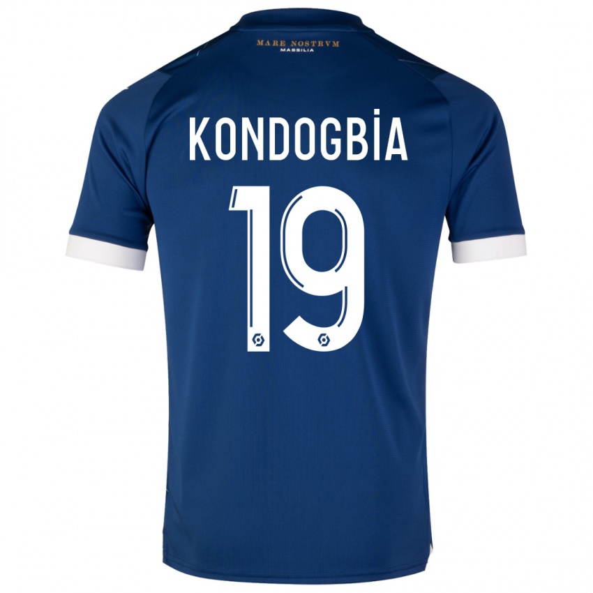 Uomo Maglia Geoffrey Kondogbia #19 Blu Scuro Kit Gara Away 2023/24 Maglietta