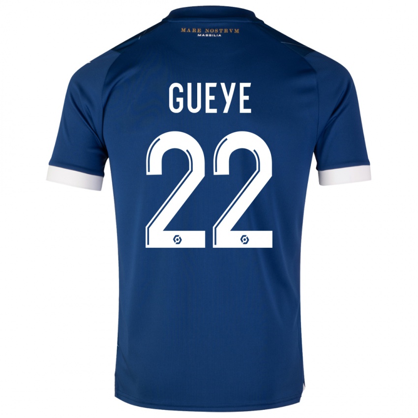 Uomo Maglia Pape Gueye #22 Blu Scuro Kit Gara Away 2023/24 Maglietta