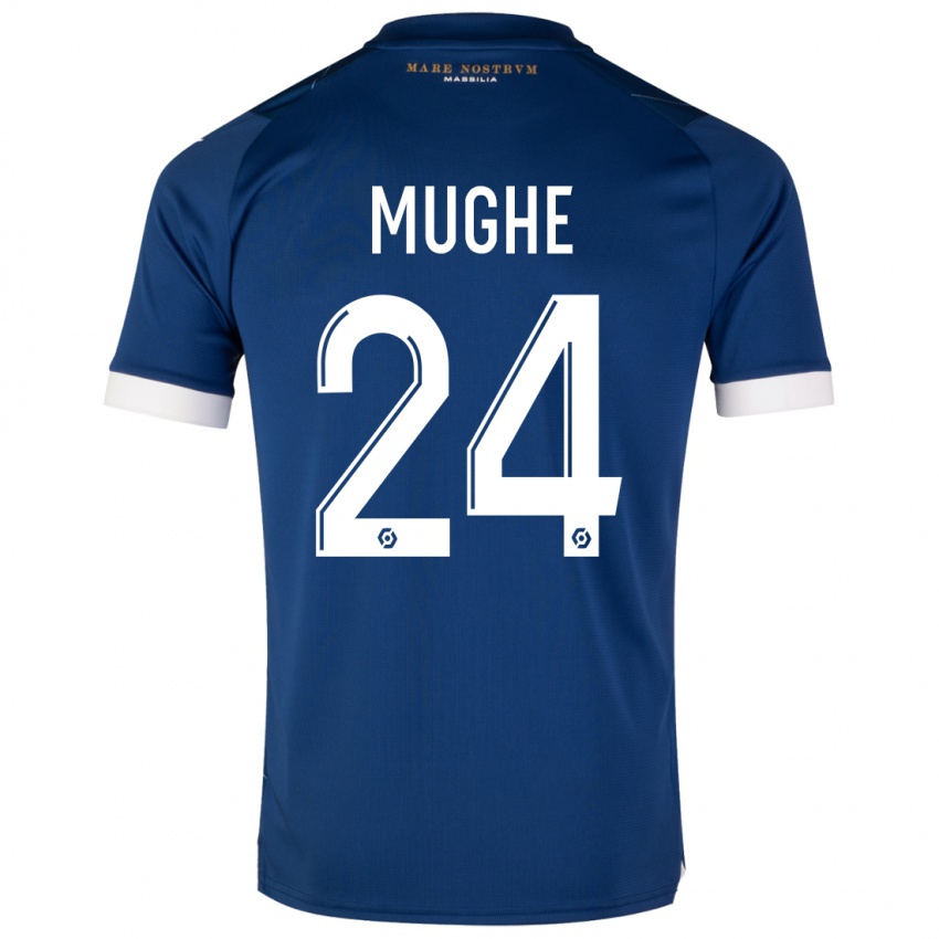Uomo Maglia François Mughe #24 Blu Scuro Kit Gara Away 2023/24 Maglietta
