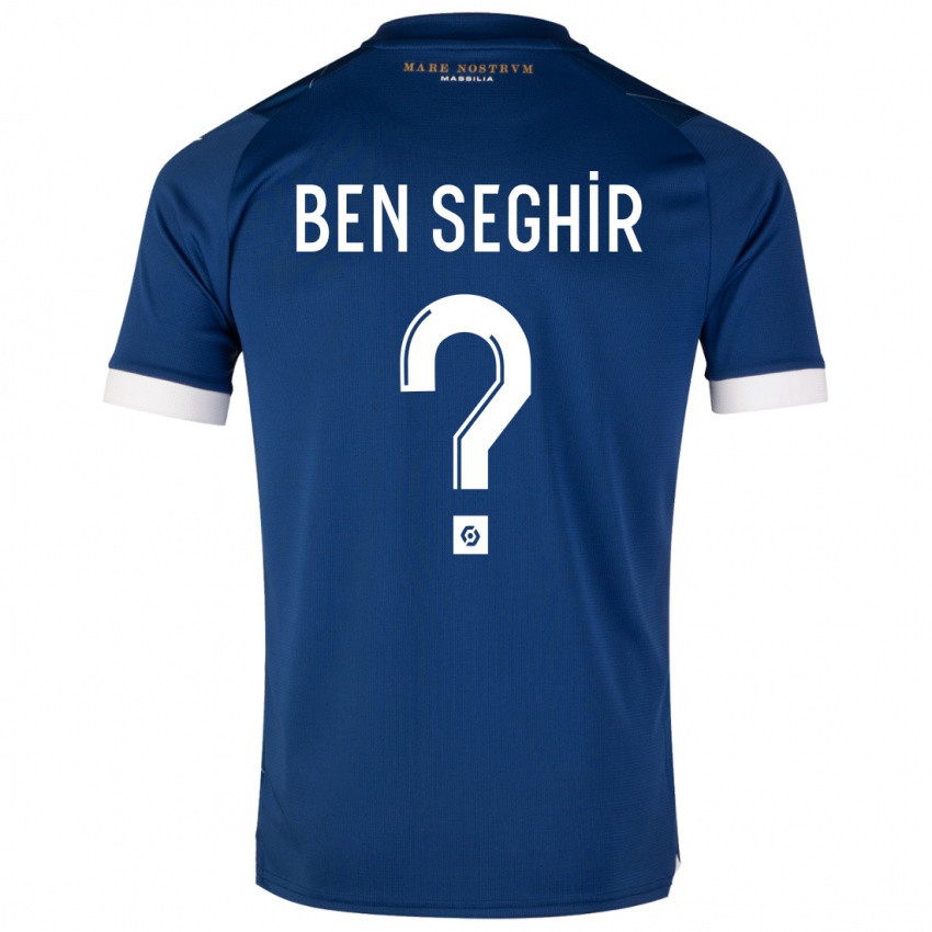 Uomo Maglia Salim Ben Seghir #0 Blu Scuro Kit Gara Away 2023/24 Maglietta