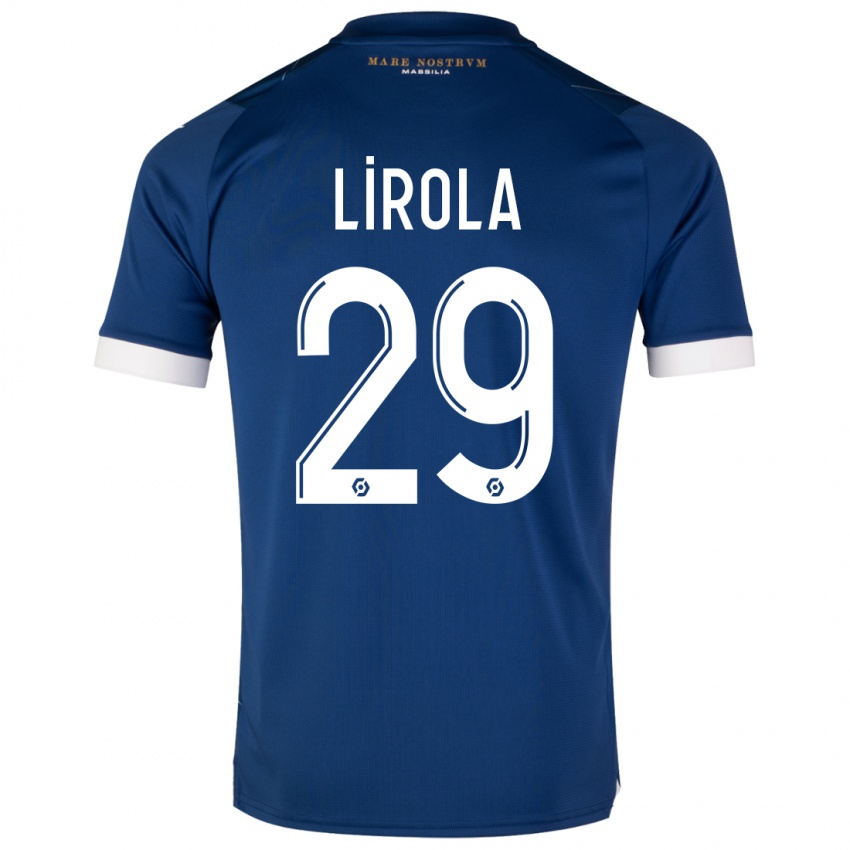 Uomo Maglia Pol Lirola #29 Blu Scuro Kit Gara Away 2023/24 Maglietta