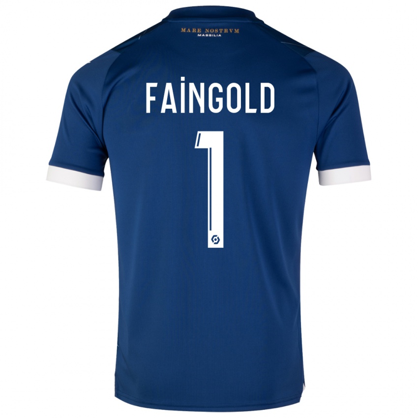 Uomo Maglia Abbie Faingold #1 Blu Scuro Kit Gara Away 2023/24 Maglietta