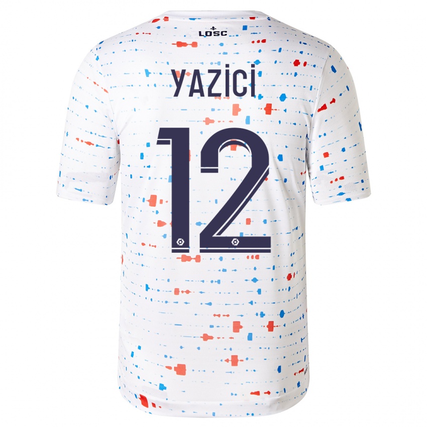 Uomo Maglia Yusuf Yazici #12 Bianco Kit Gara Away 2023/24 Maglietta