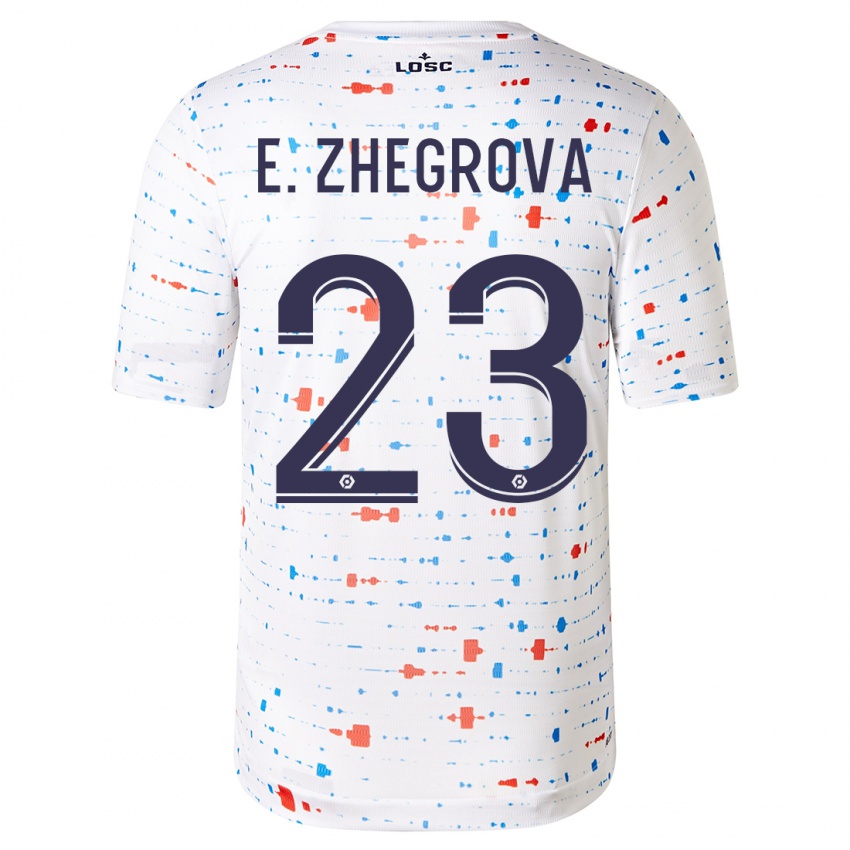 Uomo Maglia Edon Zhegrova #23 Bianco Kit Gara Away 2023/24 Maglietta